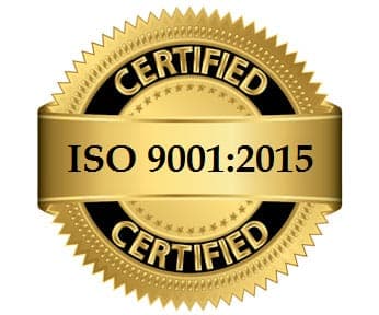 ISO 9001:2015 certified certificate