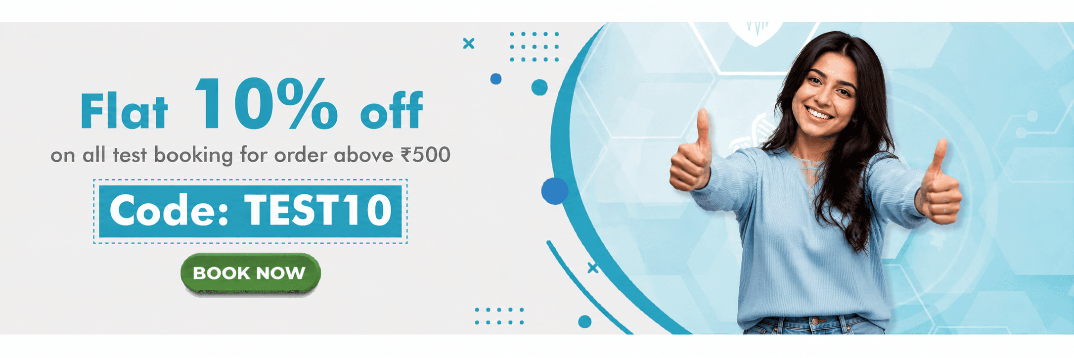 Flat 10% off on all test bookings